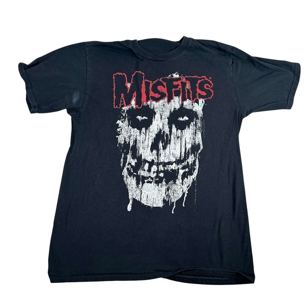 Misfits Band T-Shirt Port & Company Fiend Skull Graphic Black Punk Rock Tee M
